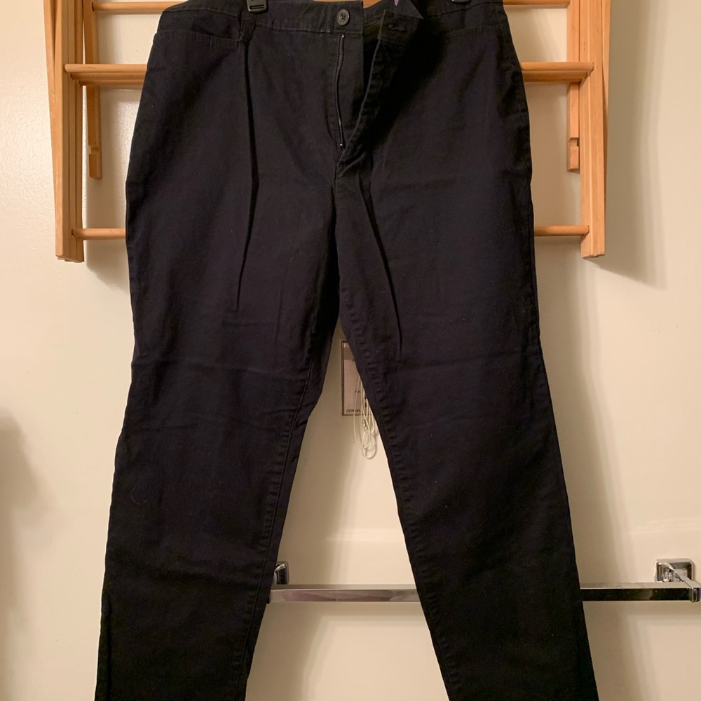 Gloria Vanderbilt Amanda Trouser Pants Black Size 18W